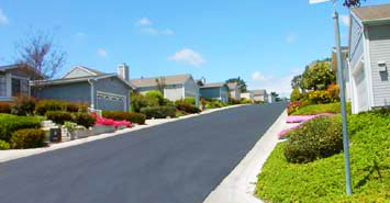 A typical Emerald Lakes Village Street